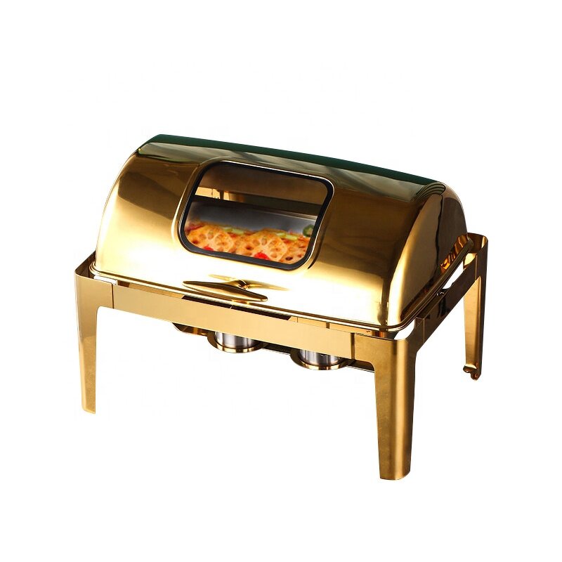 Luxurious Roll Top Chafer Set Manufacturer - OEM/ODM Custom Luxurious Roll Top Stainless Steel Chafer Dishes Buffet Set