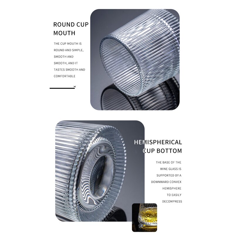 Whiskey Glass Manufacturer - OEM/ODM Custom High Quality Tilting Rolling Drinking Glasses Rock Trapezoid Whiskey Glass