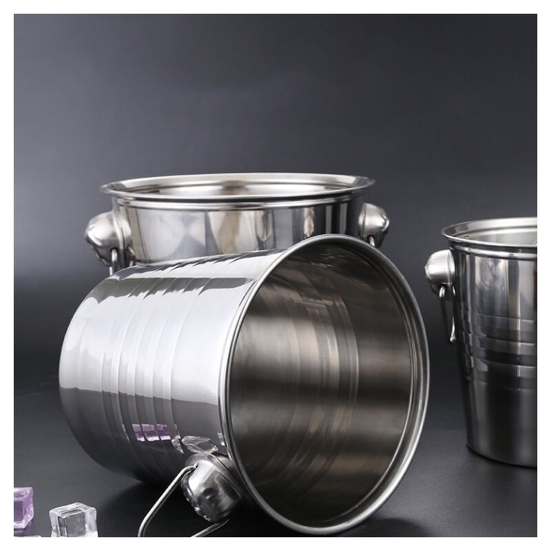 Stainless Steel Beverage Tubs Factory - OEM/ODM Custom OEM Stainless Steel Beverage Tubs Ice Buckets with Two Handles