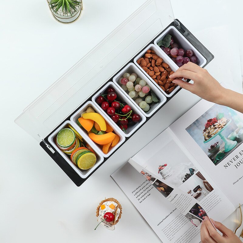 Spice Storage Box Manufacturer - OEM/ODM Custom Kitchen Fruit Storage Box Food Grade Plastic 6-panel Seasoning Box