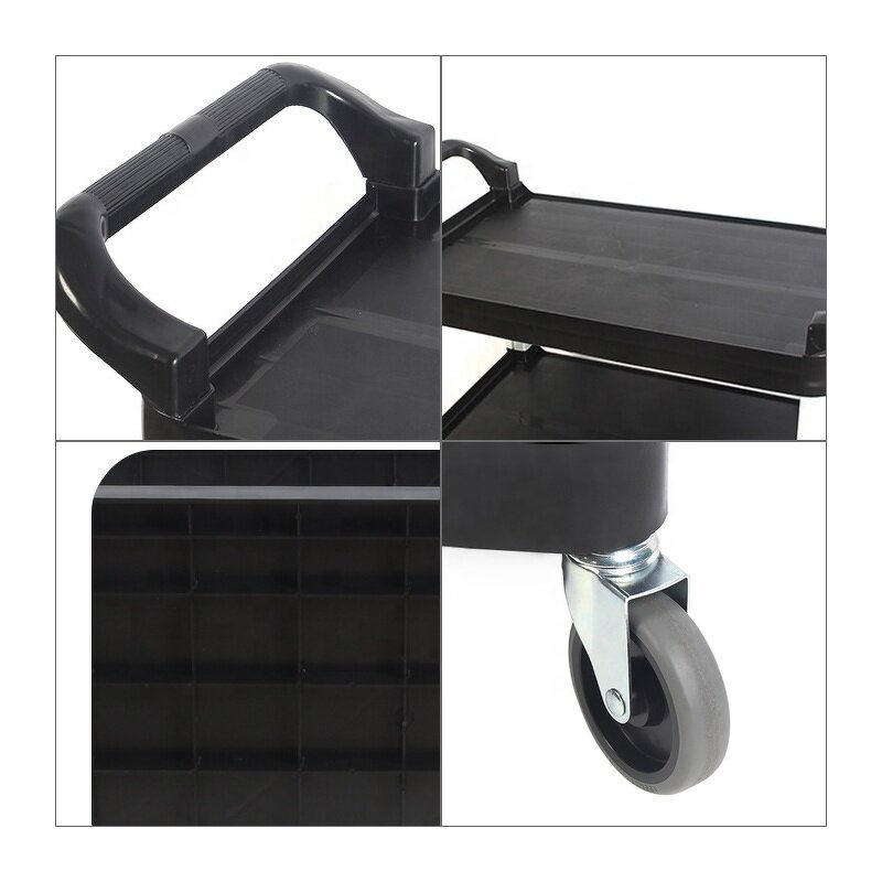 Restaurant Food Cart Trolley Factory - OEM/ODM Custom Durable Plastic Restaurant Food Cart Trolley Firm Kitchen Service