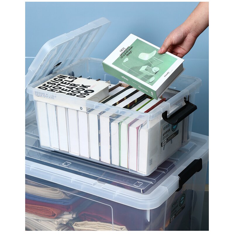 Plastic Storage Box Manufacturer - OEM/ODM Custom Transparent Plastic Storage Box with Handle and Wheels Wholesale