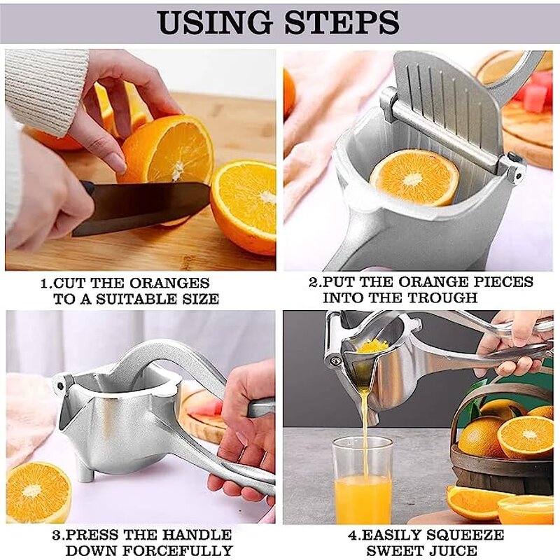 Portable Fruit Juicer Manufacturer - OEM/ODM Custom Portable Fruit Juicer Extractor Aluminum Manual Juicer Lemon Squeezer