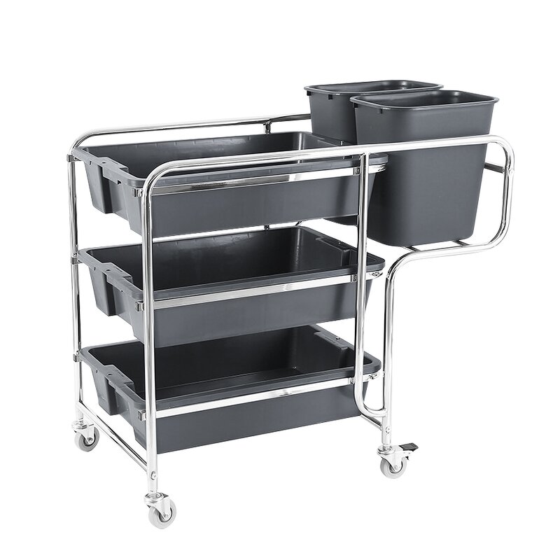 Hotel Room Service Trolley Manufacturer - OEM/ODM Custom Durable Plastic Hotel Room Service Trolley for Restaurant Kitchen