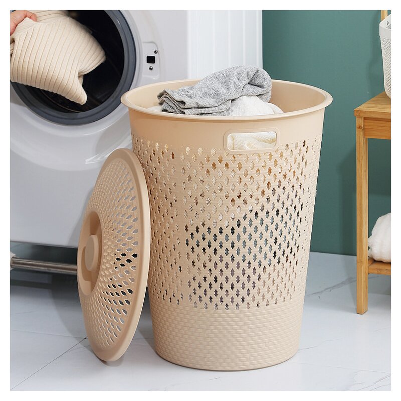 PP Plastic Laundry Basket Factory - OEM/ODM Custom New Style Reusable PP Plastic Laundry Basket with Hollow Out Design