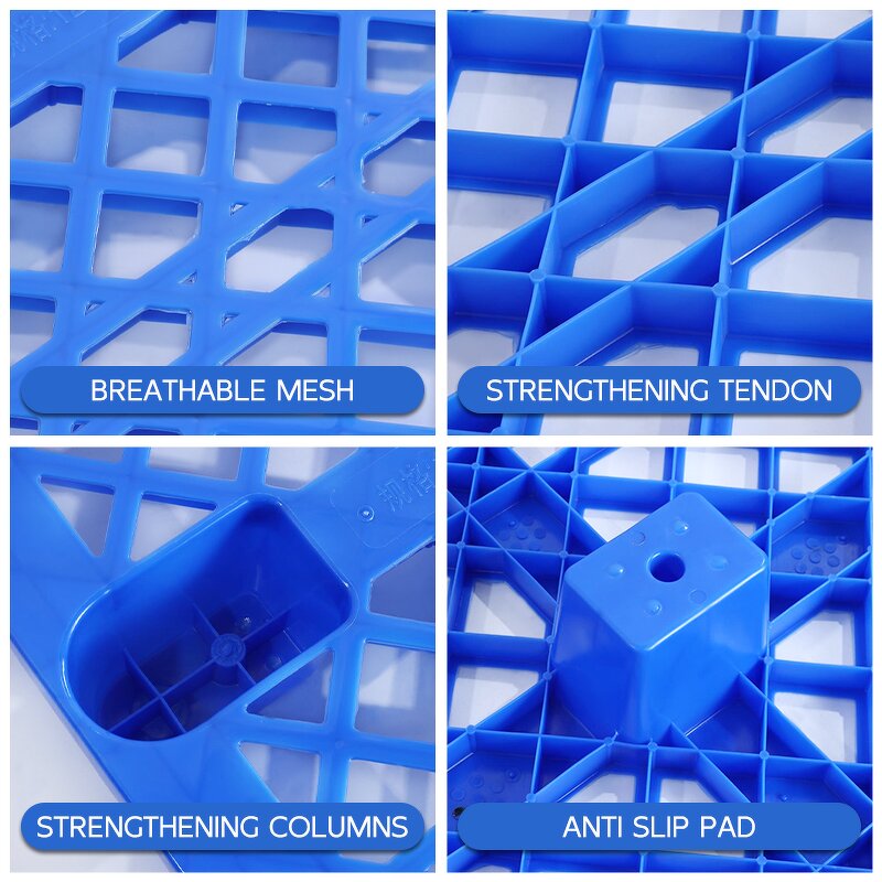 Recycled Plastic Pallets Manufacturer - OEM/ODM Custom Large 9 Feet Recycled Nestable Stackable Plastic Pallets 4 Way Entry