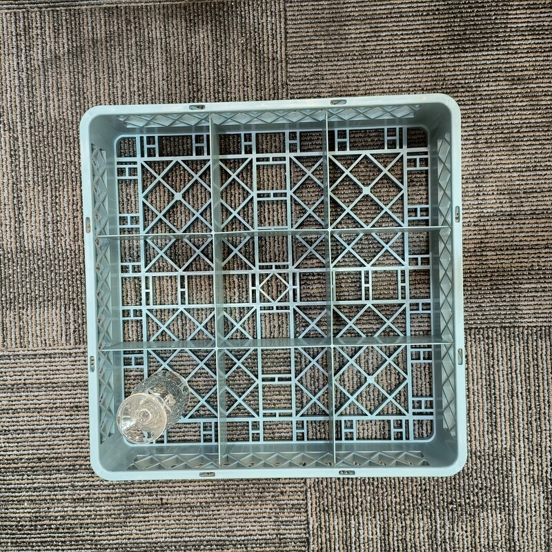 Plastic Cup Storage Holder Factory - OEM/ODM Custom Hot Selling 9 Compartment Hotel Restaurant Rack Plastic Cup Holder