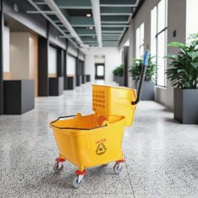 Plastic Squeeze Mop Bucket Factory - OEM/ODM Custom Commercial Plastic Squeeze Mop Bucket with Wheels for Cleaning