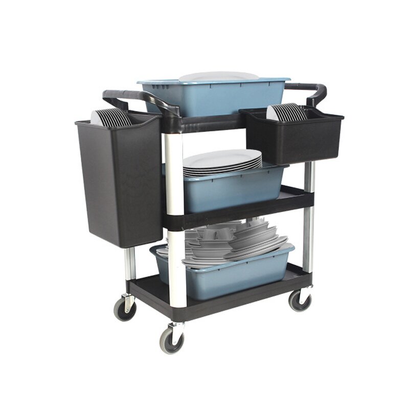 Restaurant Cleaning Service Cart Factory - OEM/ODM Custom Special Restaurant Hotel Cleaning Service Cart for Food Delivery