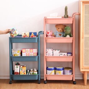 Kitchen Storage Rack Manufacturer - OEM/ODM Custom Hot Sale 3 Tier Rectangle Kitchen Storage Rack Plastic Basket Organizer