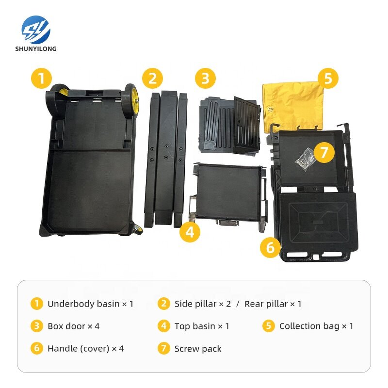 Hotel Cleaning Cart Factory - OEM/ODM Custom High Quality Multifunction Hotel Street Cleaning Cart Plastic Janitorial