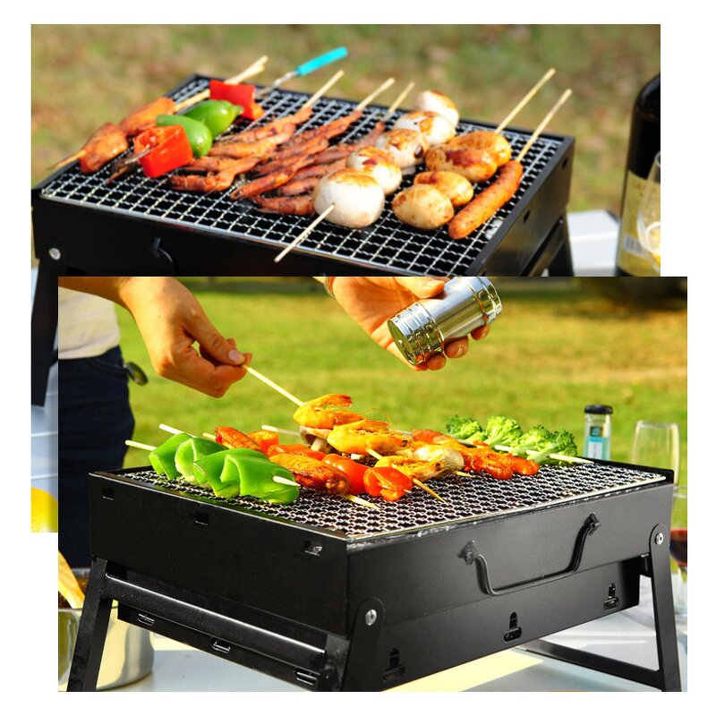 Outdoor BBQ Grill Factory - OEM/ODM Custom Outdoor Portable Korean Carbon Barbecue Stove Metal Folding BBQ Grill