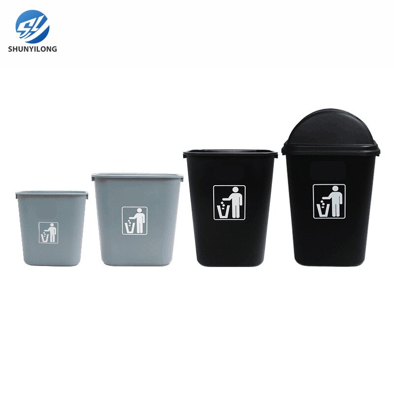 Plastic Recycling Bin Factory - OEM/ODM Custom Customized Square Plastic Recycling Waste Bin Trash Can Open Top