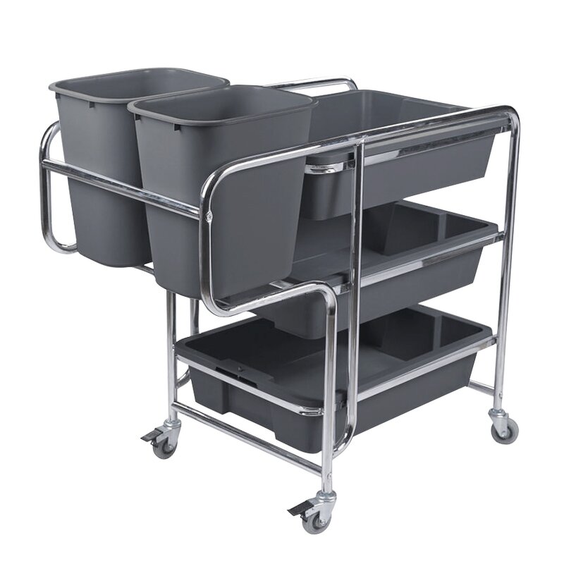 Hotel Room Service Trolley Manufacturer - OEM/ODM Custom Durable Plastic Hotel Room Service Trolley for Restaurant Kitchen