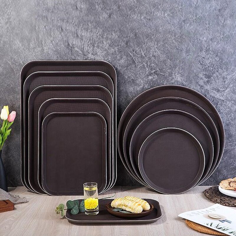 Skid Proof Service Tray Manufacturer - OEM/ODM Custom Skid Proof Service Tray Round Rectangle Anti Slip Serving Tray