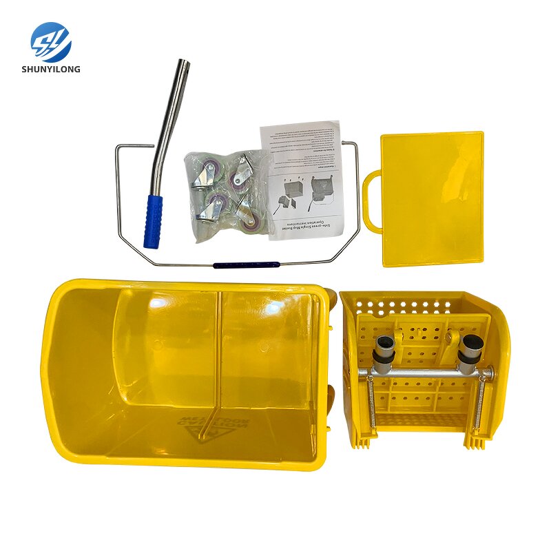 Mop Bucket Factory - OEM/ODM Custom Factory Wholesale Portable Plastic Yellow Wringer Mop Bucket Squeeze 21-25L