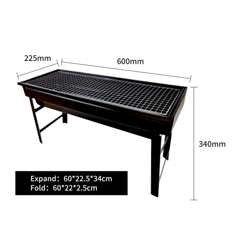 Charcoal BBQ Grill Manufacturer - OEM/ODM Custom Portable Outdoor Fireproof Charcoal Steel BBQ Grill Stove Foldable