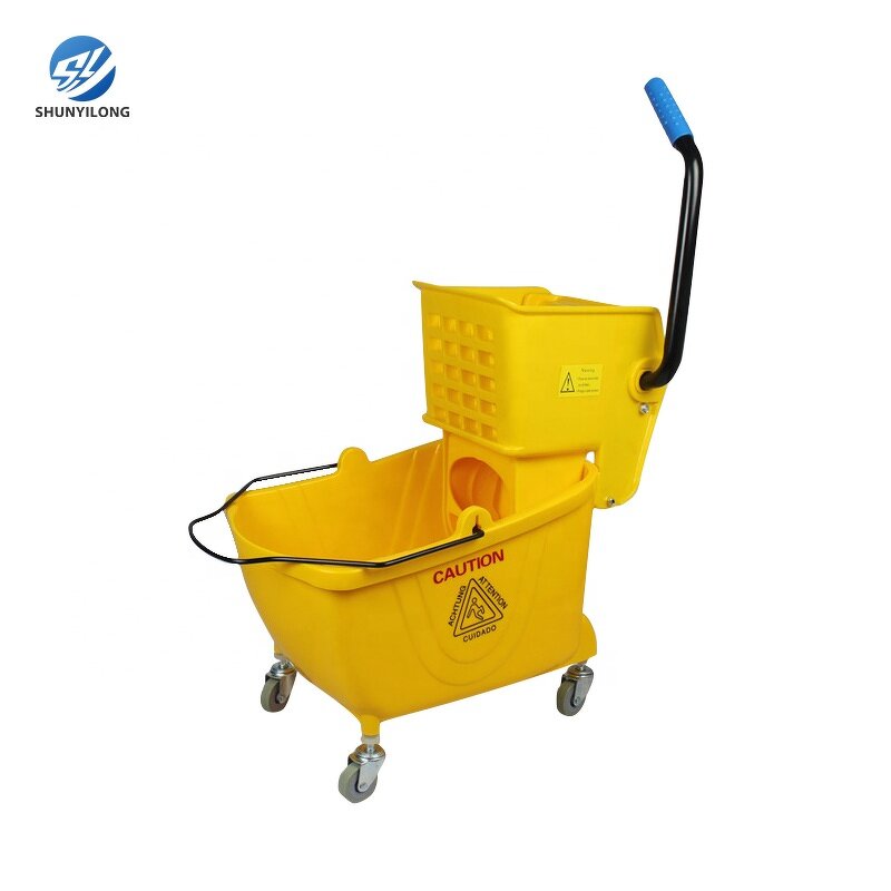Wringer Trolley Factory - OEM/ODM Custom Factory Wholesale Hotel Wringer Trolley with 20L-36L PP Plastic Mop Buckets