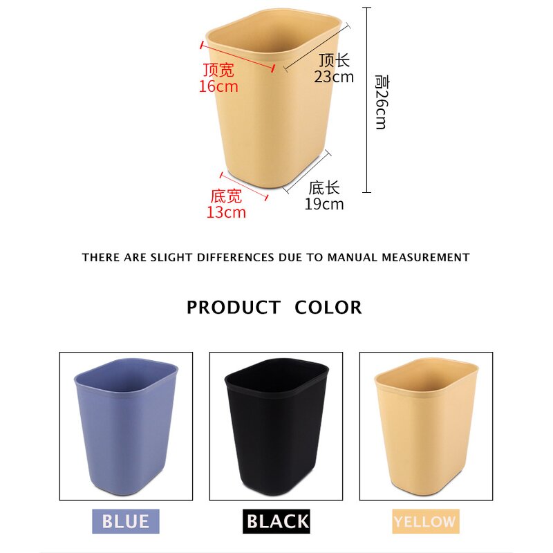 PP Plastic Square Dustbin Factory - OEM/ODM Custom Durable 15L 8L PP Plastic Square Waste Dustbin Smart Standing Hotel