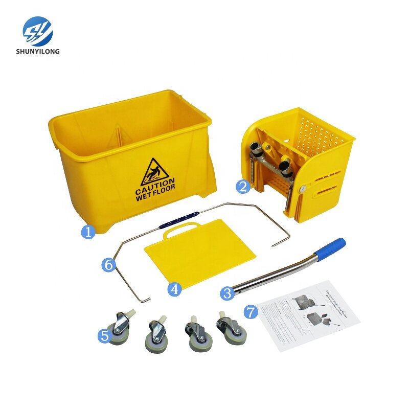 Mop Bucket and Wringer Factory - OEM/ODM Custom Factory Wholesale Hotel Mop Bucket and Wringer with Wheels PP Plastic