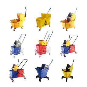 Single Bucket Manufacturer - OEM/ODM Custom Wholesale Single Bucket for Commercial Cleaning 20L 24L 35L Yellow Plastic