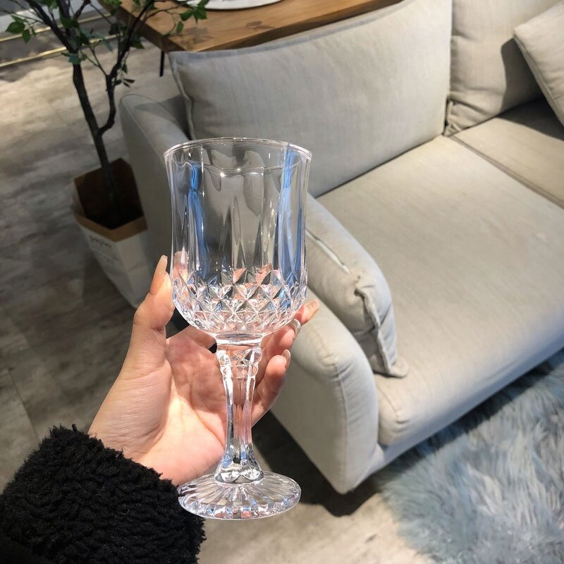 Wine Glasses Factory - OEM/ODM Custom Vintage Embossed Diamond Engraved Crystal Wine Glasses for Champagne