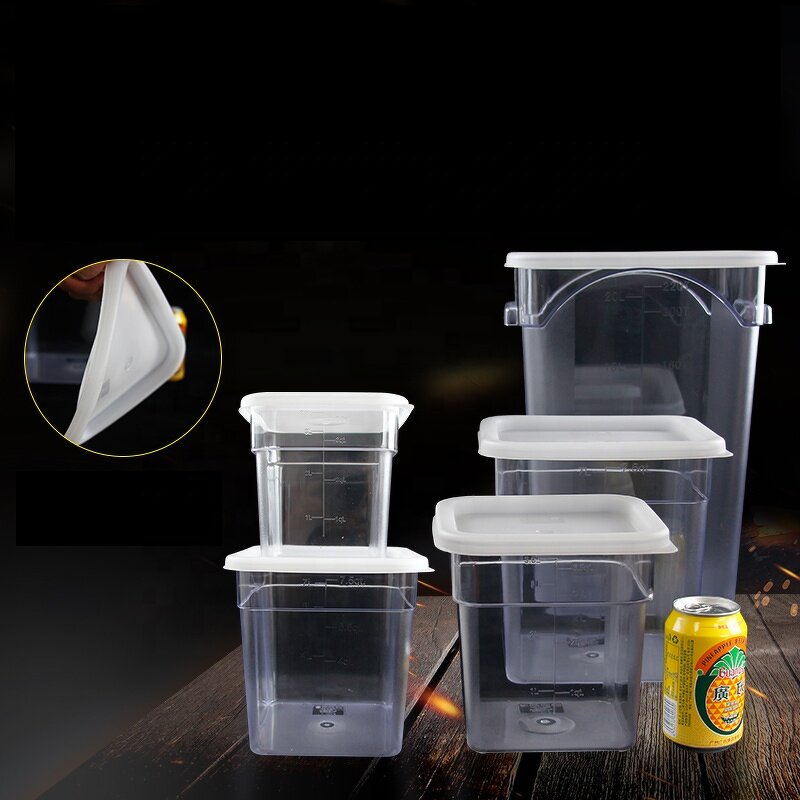 Plastic Ingredient Storage Box Manufacturer - OEM/ODM Custom 2L-22L Plastic PC Ingredient Storage Box Commercial Kitchen