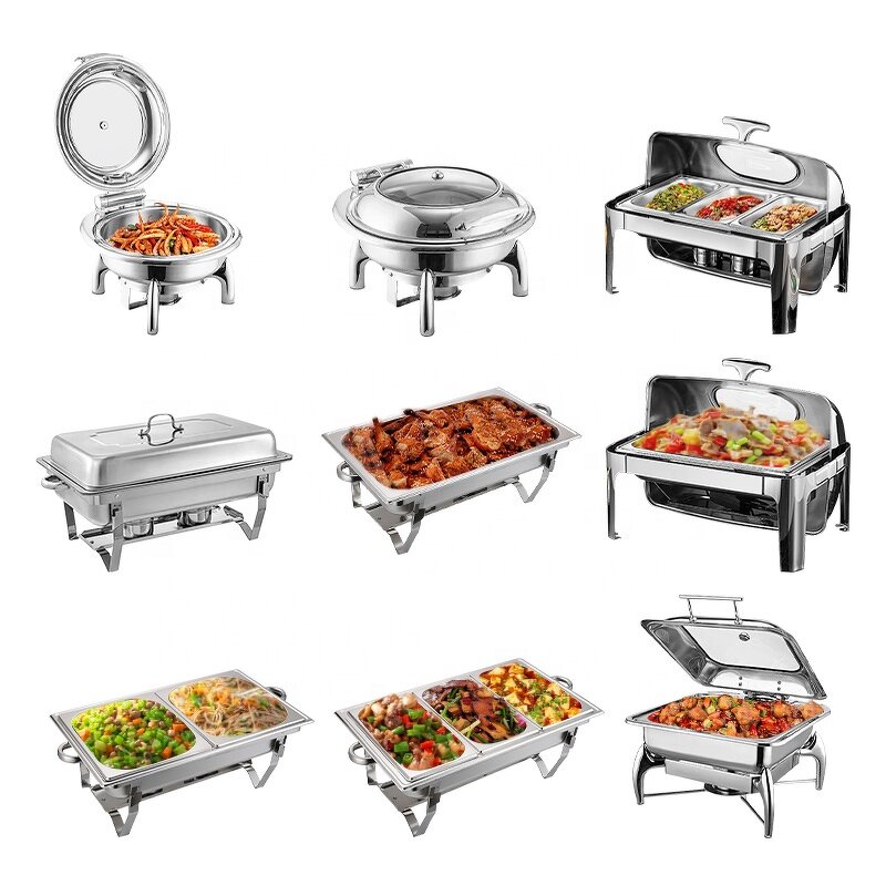 Gold Hydraulic Chafing Dishes Factory - OEM/ODM Custom Gold Hydraulic Chafing Dishes Roll Top Buffet Stove for Wedding