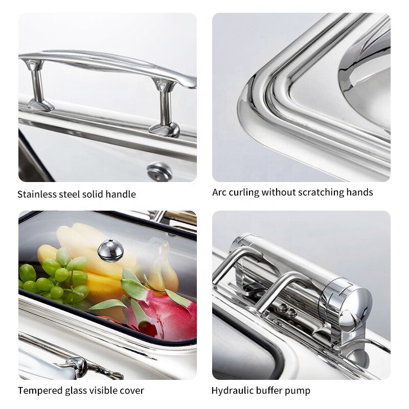 Modern Catering Kitchenware Set Manufacturer - OEM/ODM Custom Modern Catering Kitchenware Set Hot Pot Oval Top Chafer Set