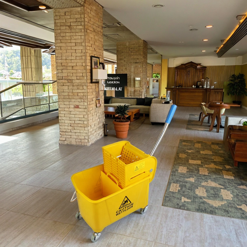 PP Plastic Mop Wringer Bucket Manufacturer - OEM/ODM Custom Hot Selling Yellow PP Plastic 20L Hotel Mop Wringer Bucket