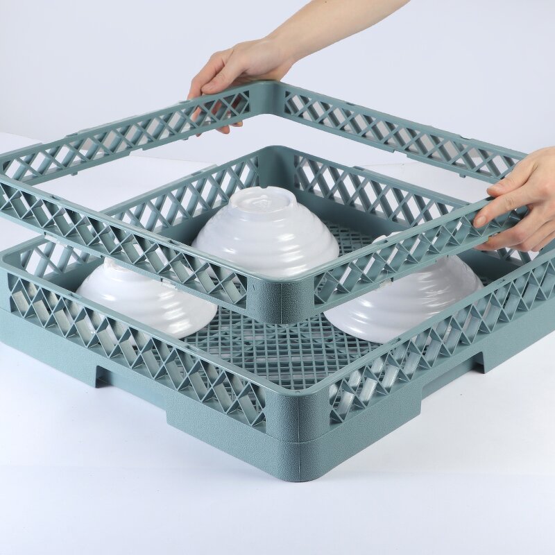 Dish Rack Manufacturer - OEM/ODM Custom Hot Sales Sustainable Non-Folding PP Dish Rack for Glass Tableware