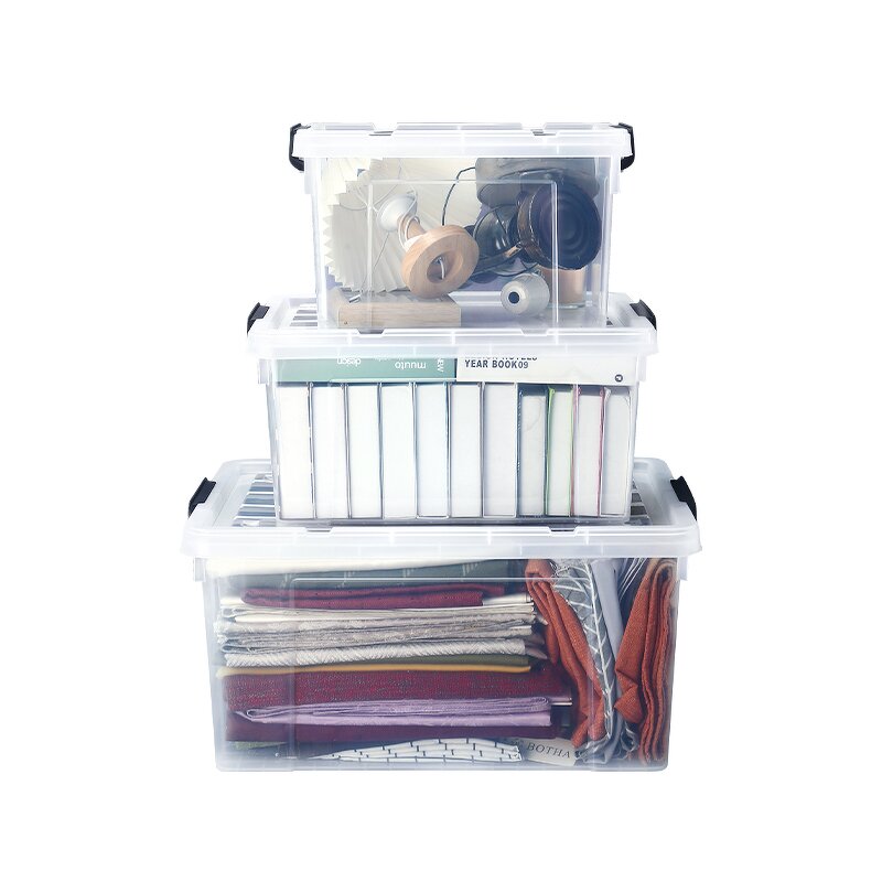 Plastic Storage Box Manufacturer - OEM/ODM Custom Transparent Plastic Storage Box with Handle and Wheels Wholesale