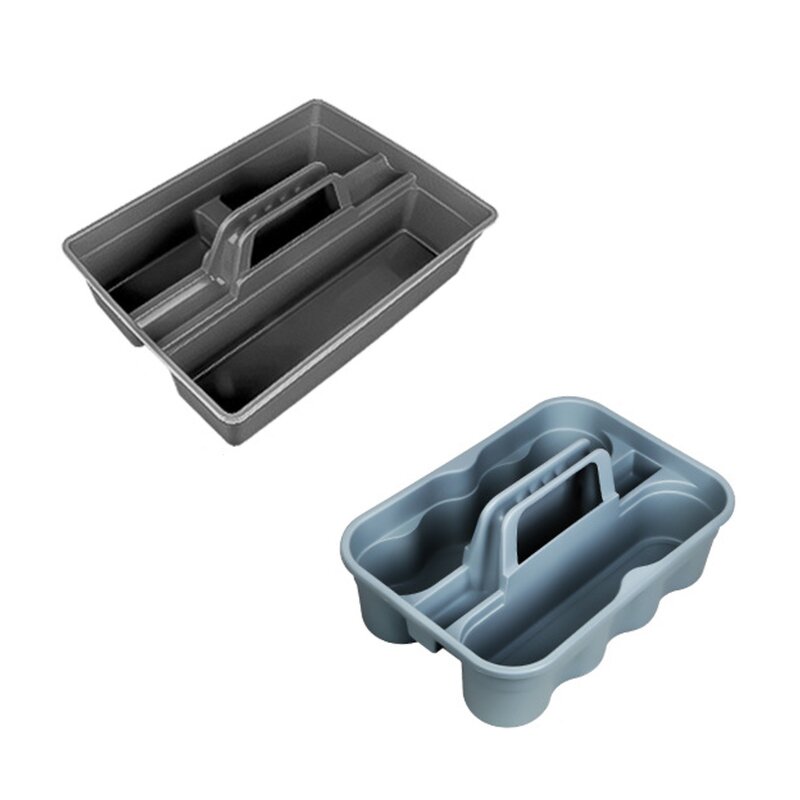 Plastic Storage Basket Factory - OEM/ODM Custom Industrial 2 Compartment Plastic Storage Basket for Cleaning Supplies