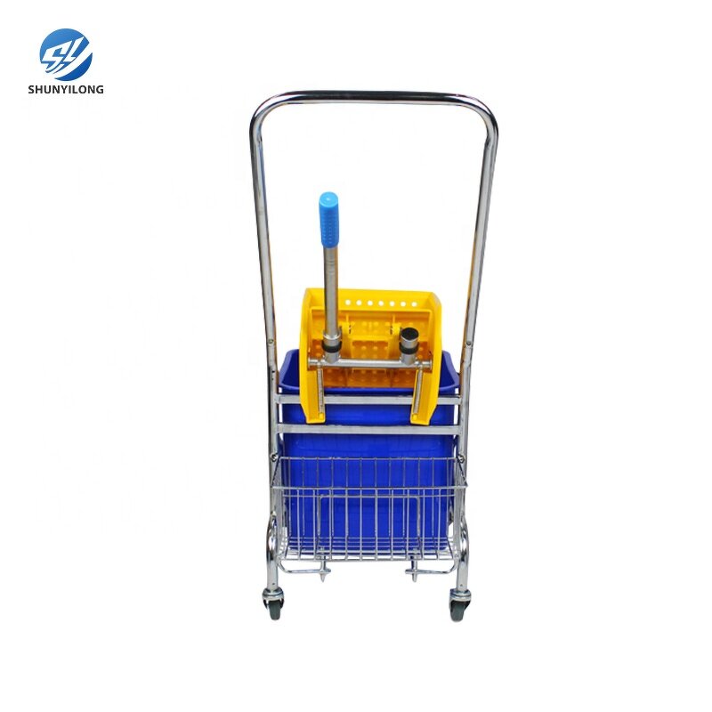 PP Plastic Mop Wringer Trolley Factory - OEM/ODM Custom 36L Hotel PP Plastic Single Mop Wringer Trolley Bucket