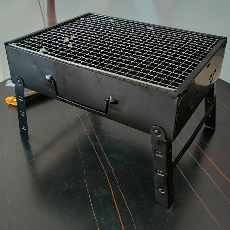 Outdoor BBQ Grill Factory - OEM/ODM Custom Outdoor Portable Korean Carbon Barbecue Stove Metal Folding BBQ Grill
