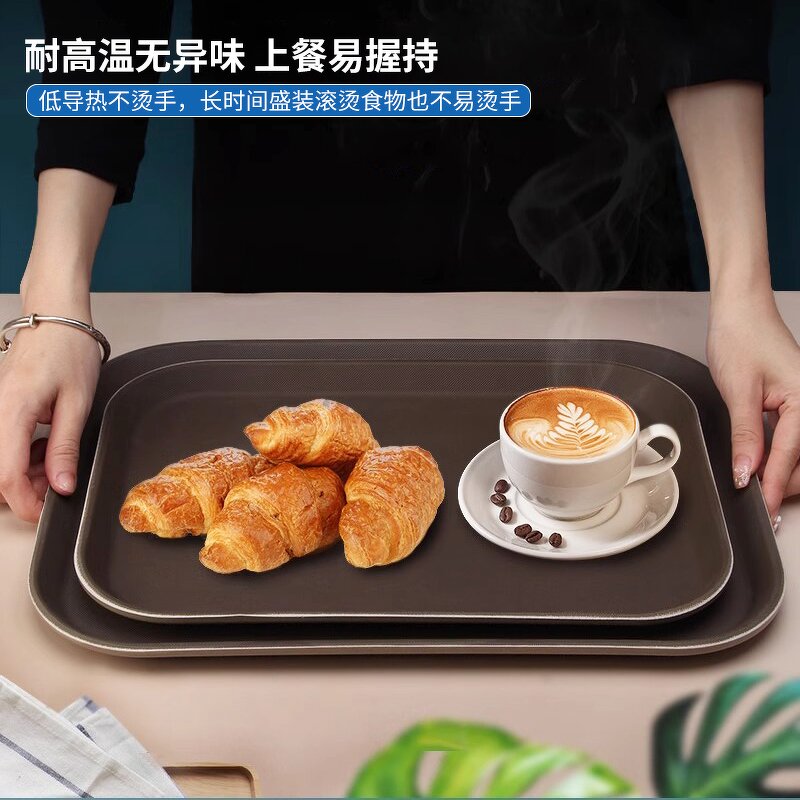 Skid Proof PP Tray Manufacturer - OEM/ODM Custom Skid Proof Non Slip PP Tray Round Rectangle Dinner Tray for Food Serving