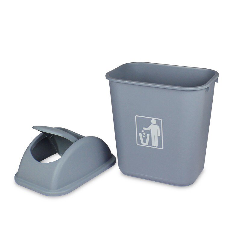 Trash Can Factory - OEM/ODM Custom Large Capacity 12L 24L 35L Trash Can Open Top Plastic Bathroom Waste Bin with Lid