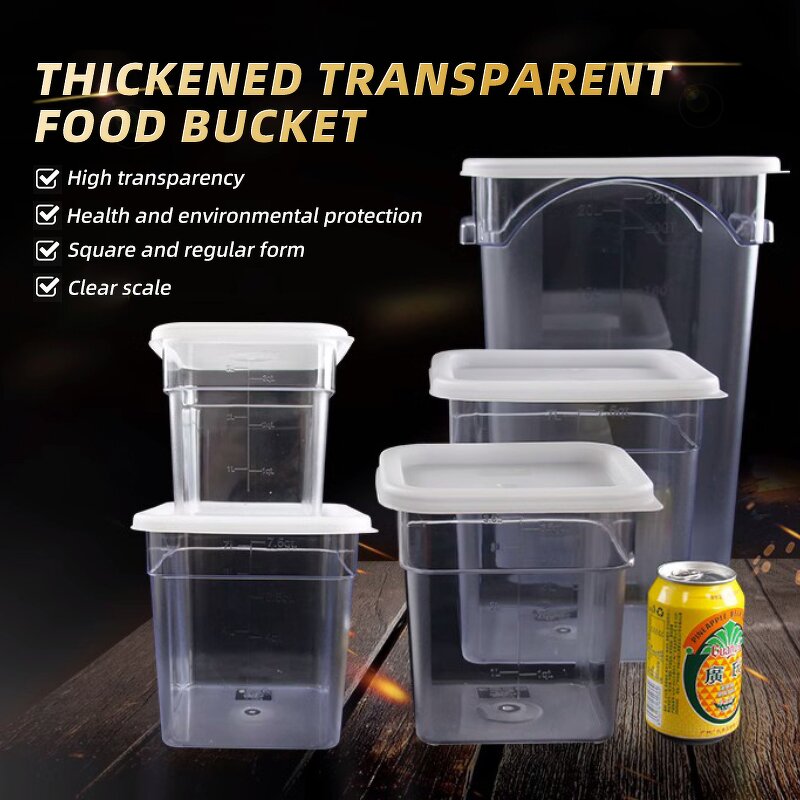 Plastic Food Storage Container Manufacturer - OEM/ODM Custom 2L-22L Plastic PC PP Ingredient Bin Box Kitchen Storage