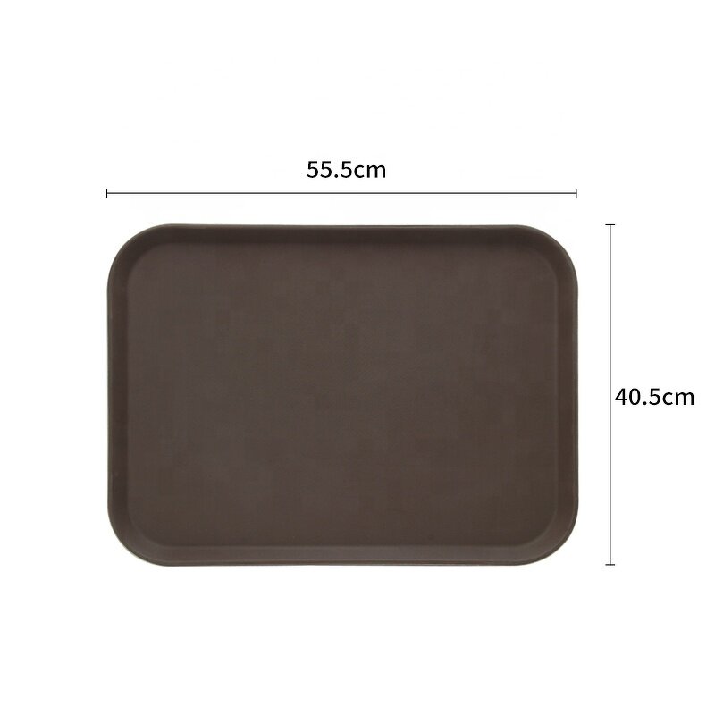Non Slip Tray Factory - OEM/ODM Custom Skid Proof Non Slip PP Tray Round Rectangle Dinner Tray for Food Serving