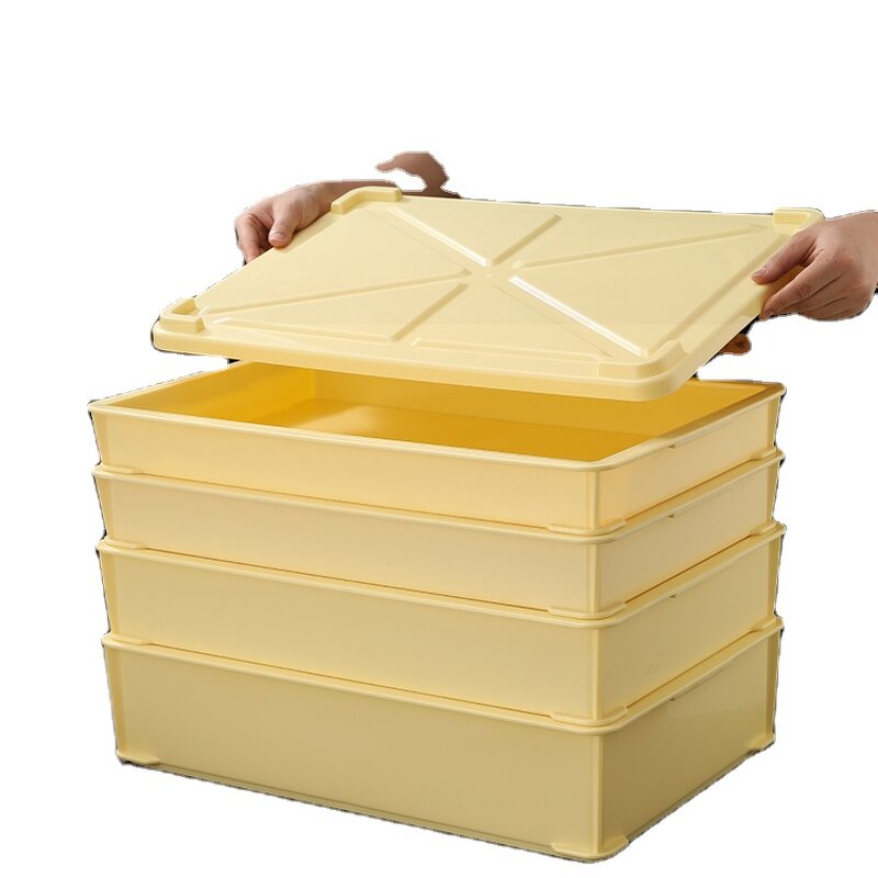 Yellow Pizza Dough Boxes Manufacturer - OEM/ODM Custom Yellow Pizza Dough Boxes Plastic Dough Box Proofing Pizza Tray