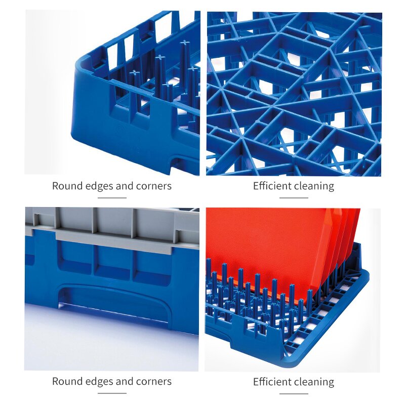 Plastic Dishwasher Rack Factory - OEM/ODM Custom High Quality Plastic Dishwasher Rack Trolley with Champagne Glass Holder