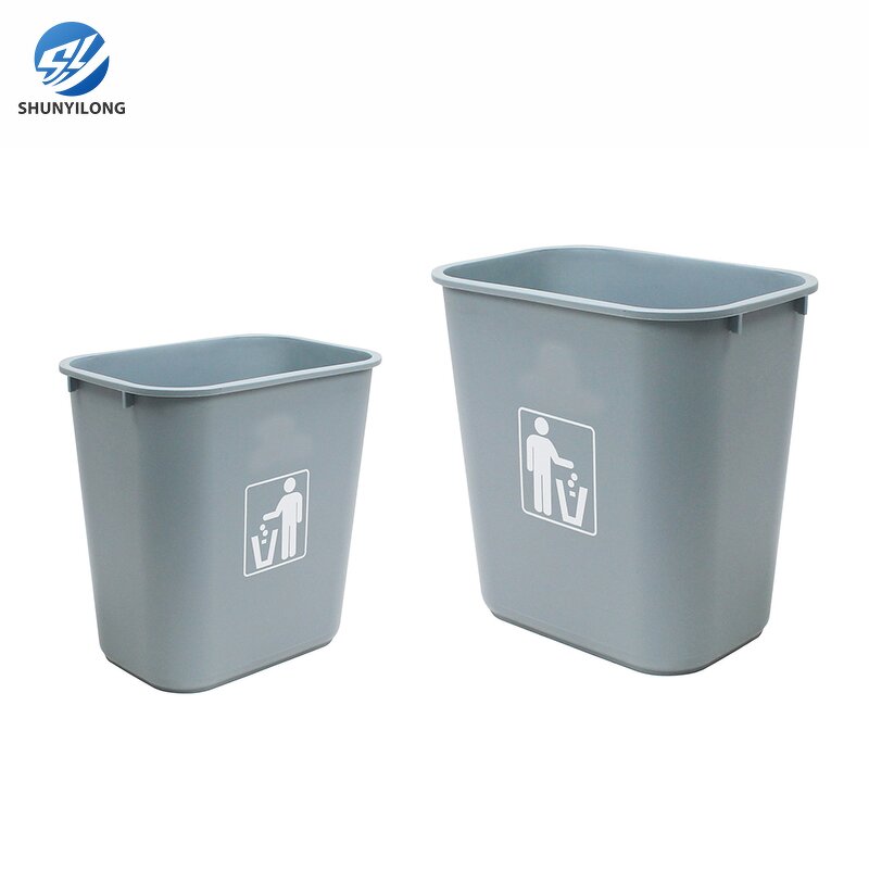 Plastic Recycling Bin Factory - OEM/ODM Custom Customized Square Plastic Recycling Waste Bin Trash Can Open Top