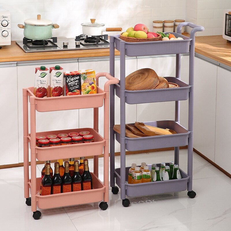 Kitchen Storage Rack Manufacturer - OEM/ODM Custom Hot Sale 3 Tier Rectangle Kitchen Storage Rack Plastic Basket Organizer