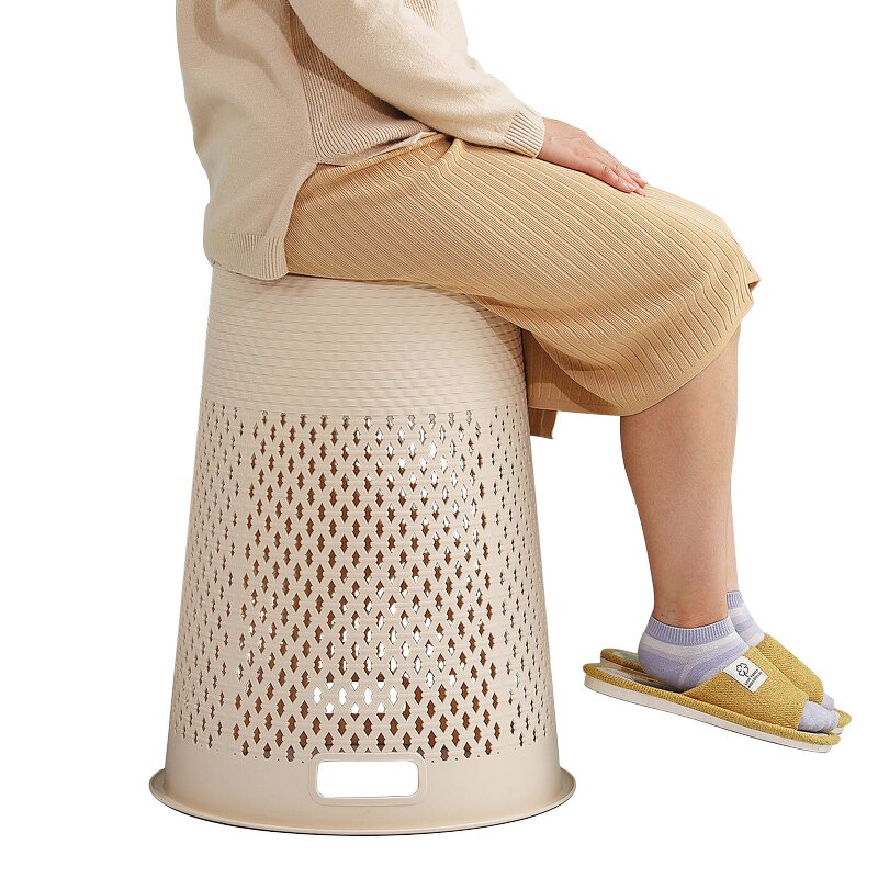 PP Plastic Laundry Basket Factory - OEM/ODM Custom New Style Reusable PP Plastic Laundry Basket with Hollow Out Design