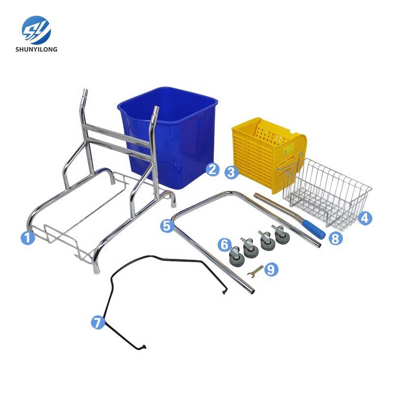 PP Plastic Mop Wringer Trolley Factory - OEM/ODM Custom 36L Hotel PP Plastic Single Mop Wringer Trolley Bucket