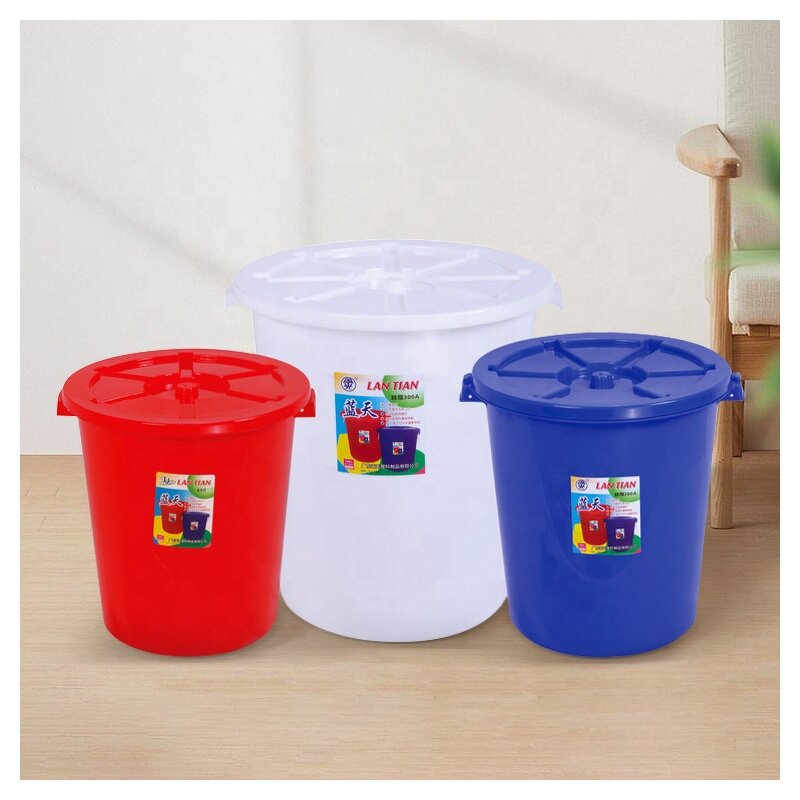 Cleaning Water Bucket Manufacturer - OEM/ODM Custom Customized Food Grade Large 50L Round Plastic White Cleaning Bucket