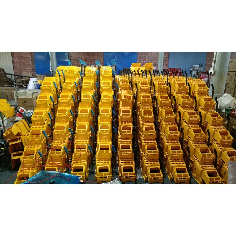 Plastic Wringer Trolley Mop Bucket Manufacturer - OEM/ODM Custom Wholesale Durable Blue Plastic Wringer Trolley Mop Bucket