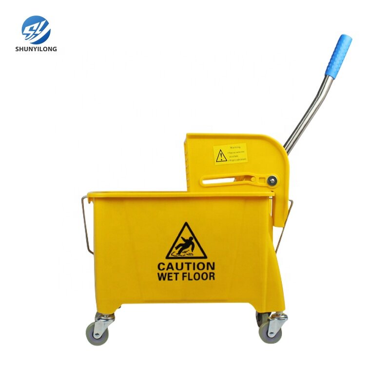 PP Plastic Mop Wringer Bucket Manufacturer - OEM/ODM Custom Hot Selling Yellow PP Plastic 20L Hotel Mop Wringer Bucket