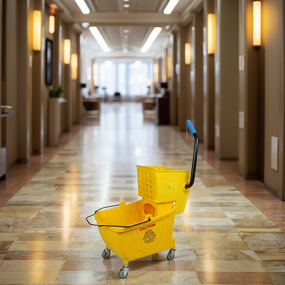 Wringer Trolley Factory - OEM/ODM Custom Factory Wholesale Hotel Wringer Trolley with 20L-36L PP Plastic Mop Buckets