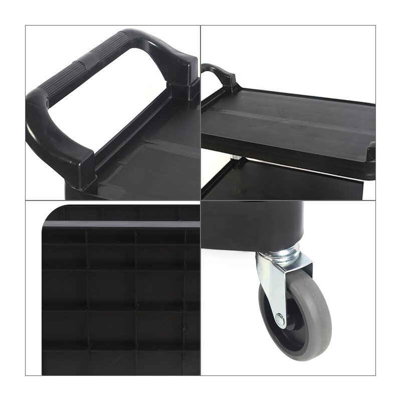 Kitchen Trolley Manufacturer - OEM/ODM Custom 3 Layer Stainless Steel Kitchen Trolley Plastic Hotel Service Trolley